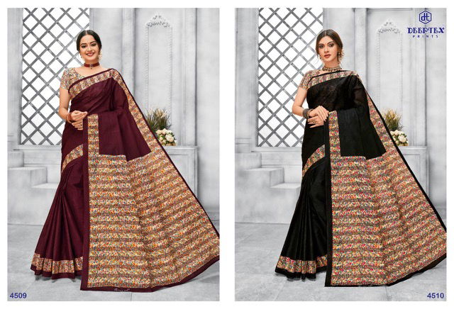 Deeptex Mother India 45 Daily Wear Wholesale Cotton Saree Collection